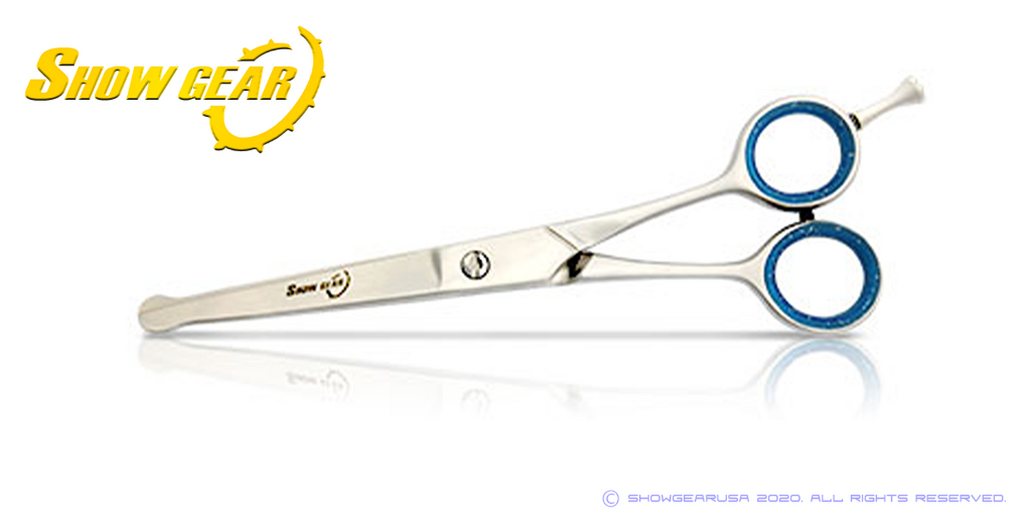 Show Gear Classic Balltip Safety Grooming Shears - Straight or Curved - Choose Size