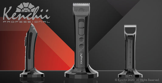 Kenchii Grooming - Flash Digital Cordless Clipper, Pearl Black or White 4 in 1