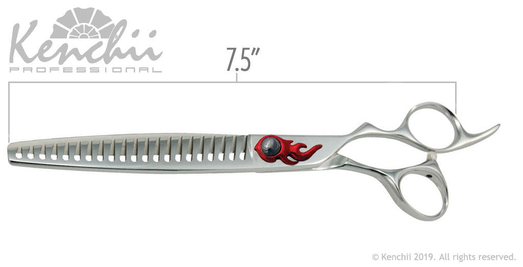 Kenchii Grooming - Flame 21 Tooth 7.5" Blending Shear