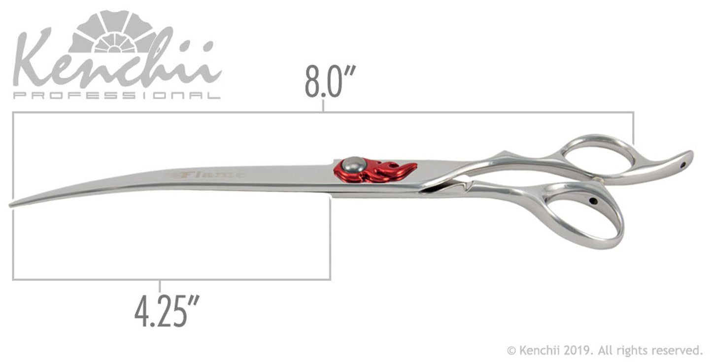 Kenchii Grooming - Flame 8.0 Shear Set-Straight, Curved, Thinner, Case