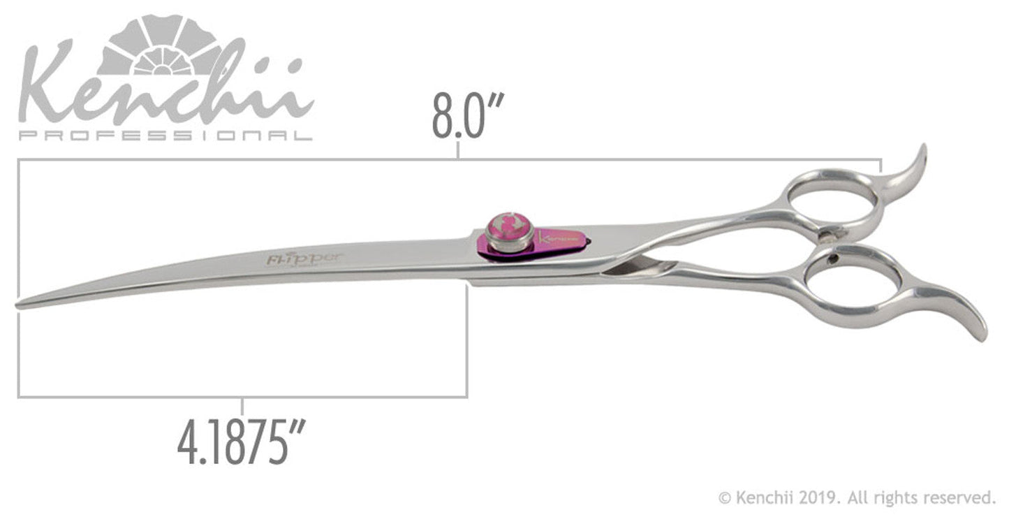 Kenchii Grooming - Flipper 8.0 Shear Set-Straight, Curved, Thinner, Case