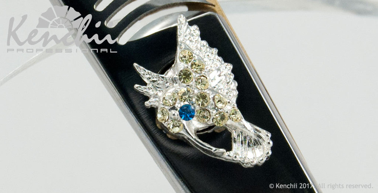 Kenchii Grooming - Lisa Leady Offset Handle 8.0 Shears / Scissors Choose Straight or Curved