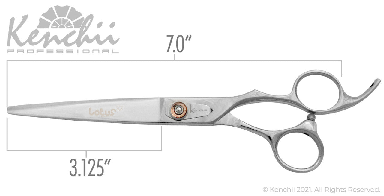 Kenchii Grooming - Lotus Offset Handle 7.0" Straight Shears