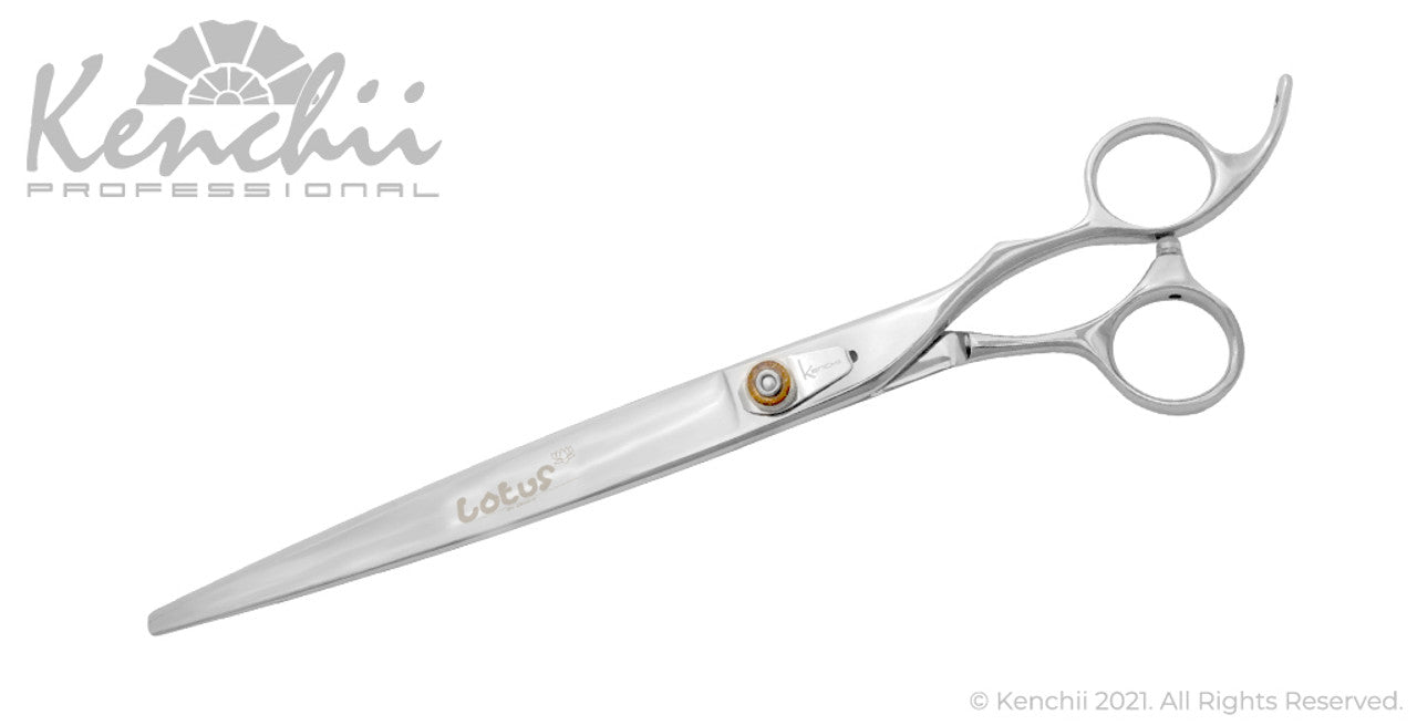 Kenchii Grooming - Lotus Offset Handle 8.0 Shears / Scissors Choose Straight or Curved