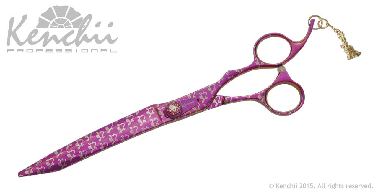 Kenchii Grooming - Pink Poodle 8.0 Shear Set-Straight, Curved, Thinner, Case