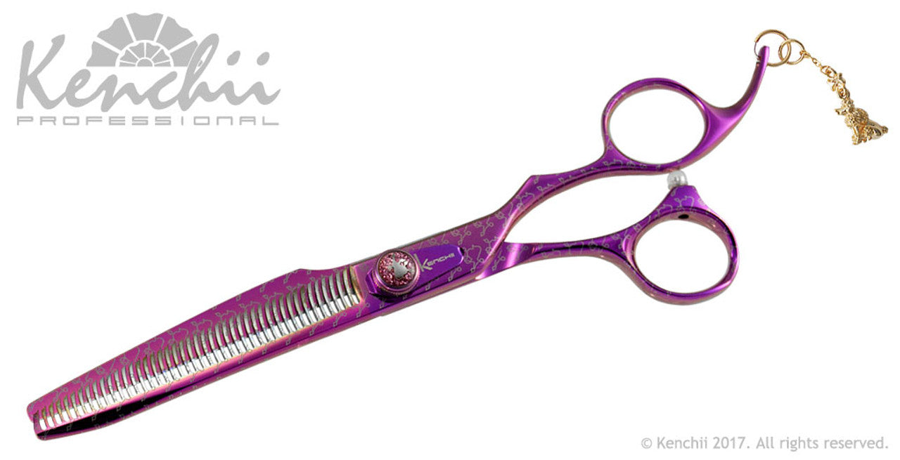 Kenchii Grooming - Pink Poodle 8.0 Shear Set-Straight, Curved, Thinner, Case