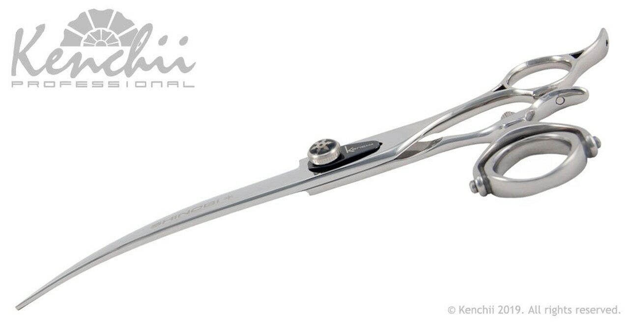 Kenchii Grooming - Shinobi Double Swivel 8.0 Shears / Scissors Choose Straight or Curved
