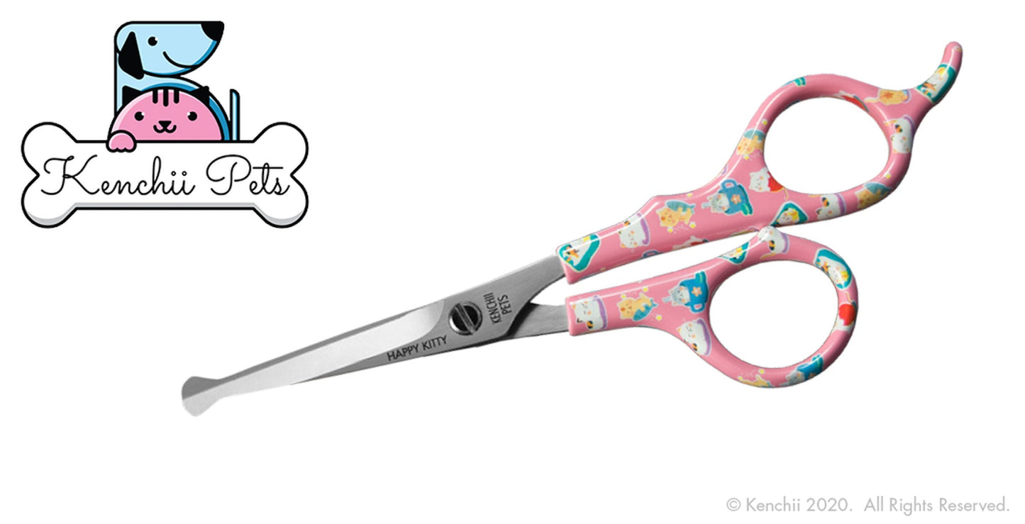 Kenchii Pets - Happy Kitty Home Cat Grooming Shears / Scissors Choose Your Size 5.5 or 6.5